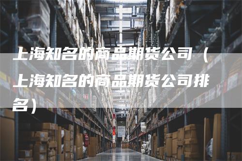 上海知名的商品期货公司（上海知名的商品期货公司排名）-领航期货