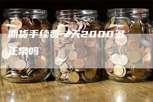 期货手续费一天2000多正常吗