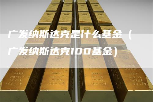 广发纳斯达克是什么基金（广发纳斯达克100基金）