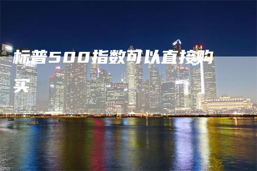 标普500指数可以直接购买-领航期货