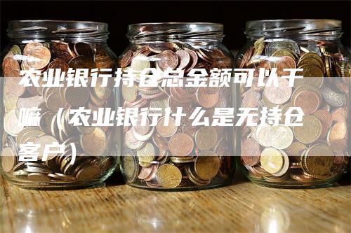 农业银行持仓总金额可以干嘛（农业银行什么是无持仓客户）